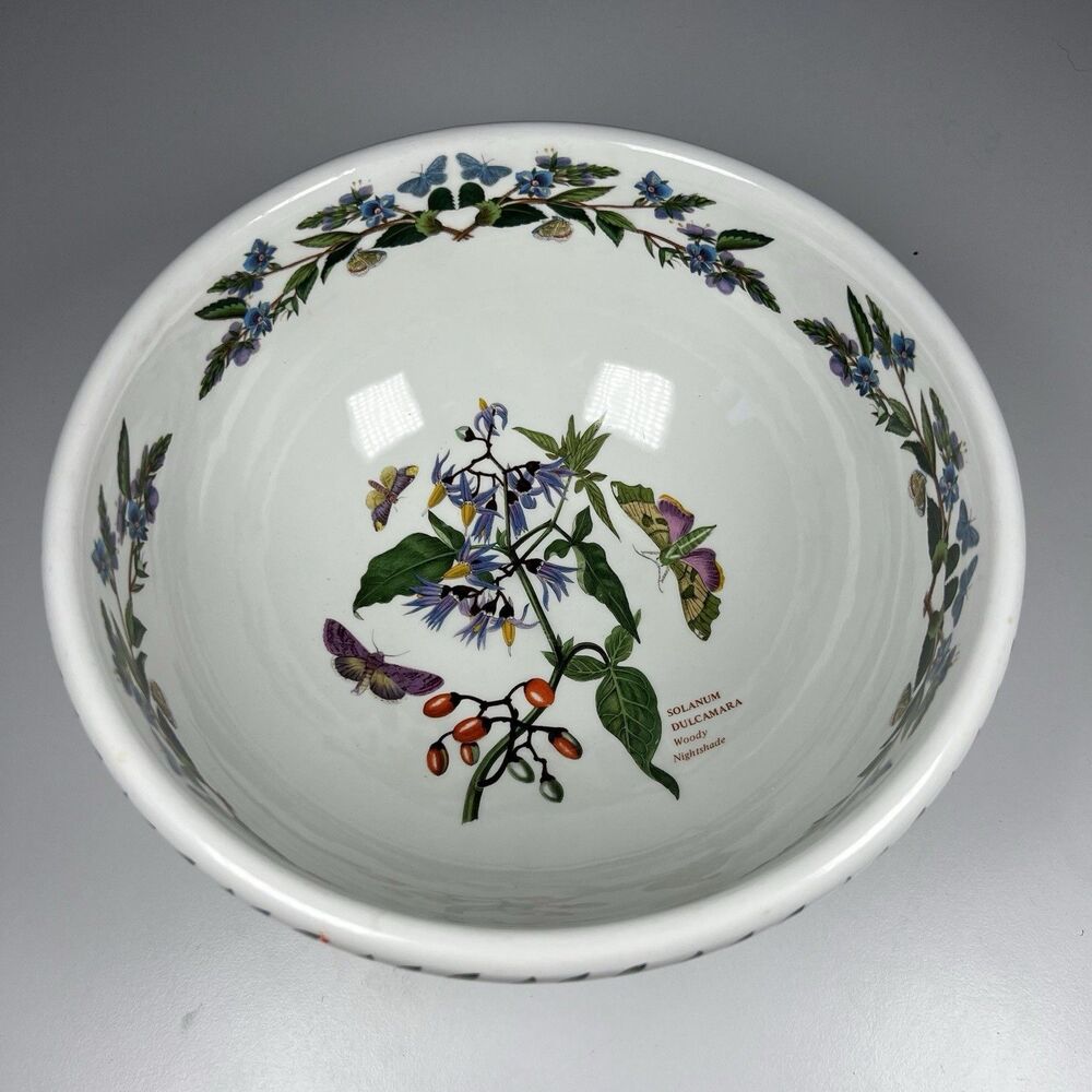 Portmeirion Botanic Garden Serving Mixing Bowl Solanum Dulcamara 9”